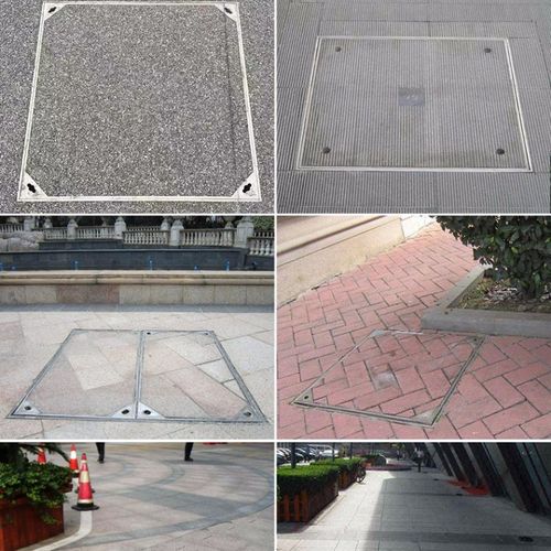 步行街不锈钢隐形井盖